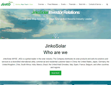 Tablet Screenshot of ir.jinkosolar.com